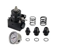 Kit de régulateur de pression de carburant 3-70PSI réglable avec port d'alimentation AN8 et port de retour AN6 compatible avec les moteurs E85(Black)