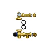 Kit de régulation à valeur fixe pour chauffage au sol sans pompe, vanne mélangeuse en laiton IBO 210 mm