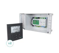 Kit de régulation BAILLZONING à 2 zones thermostats Anthracites