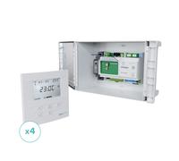 Kit de régulation BAILLZONING à 4 zones thermostats Blancs