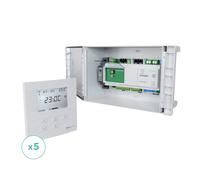 Kit de régulation BAILLZONING à 5 zones thermostats Blancs