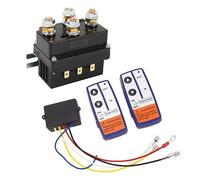 Kit de Relais de Treuil, Contacteur de Relais Solénoïde de Treuil 12 V 500 A avec 2 Kits de Télécommande de Treuil sans Fil, Facile à Installer, pour VTT, Motoneiges, Tondeuses