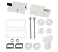 Kit de remplacement de charnière de siège de toilette à fermeture douce pour sièges en bois, résine, MDF, boulons en acier inoxydable (blanc)