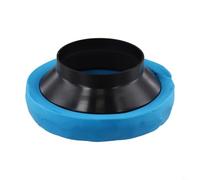 Kit de remplacement de joint de toilette pour tuyau de vidange en caoutchouc polymère et matériau PP noir et bleu 12 x 12 x 4,5 cm, anti-odeur, étanche, installation facile pour la plupart des