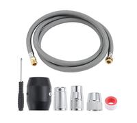 Kit de remplacement de tuyau de robinet de cuisine pour Grohe 48293000 | Pulvérisateur de robinet extensible flexible avec contrepoids et 3 adaptateurs, rétraction facile et pièces lisses pour évier