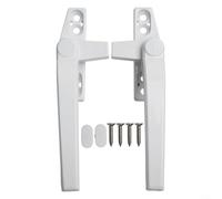 Kit de remplacement en alliage d'aluminium pour poignée de fenêtre, 2 serrures à battant pour portes coulissantes gauches et droitières, finition blanche ou noire pour mise à niveau de sécurité