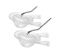 Kit de remplacement pour abattant WC en silicone 7,6 cm (transparent) | Matériau en silicone, résiste à la déformation, action de fermeture silencieuse, compatible avec la plupart des réservoirs