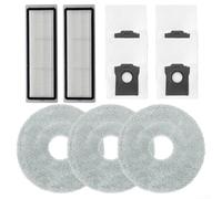 Kit de remplacement pour Conga X100, 2 filtres, 3 serpillères, 4 sacs, nettoyage haute efficacité, piège la poussière et les squames d'animaux, idéal pour les maisons avec des animaux domestiques (A)