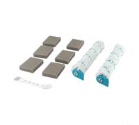 Kit de remplacement pour Leifheit Regulus pour Aqua pour Powervac - 2 rouleaux brosses 6 filtres éponge kit d'accessoires de nettoyage