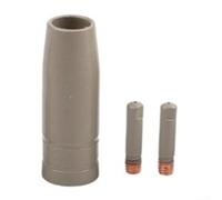 Kit de remplacement pour soudage Mig, 3 embouts enduits et buse pour torche 15AK de taille standard, matériau en cuivre rouge (0,6 mm)