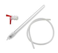 Kit de remplissage de bouteilles de bière Homebrew avec embout à ressort, tuyau de 100 cm et valve à robinet - PP et silicone de qualité alimentaire(White)