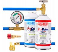 KIT DE REMPLISSAGE DE CLIMATISATION AUTO GAZ R134A 3 EN 1 + ADAPTATEUR HP/BP