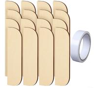 Kit de renforcement de charnière avec 8 plaques de remplissage en bois dur et 16 pièces de ruban adhésif double face conçu pour la réparation du cadre de porte intérieure (C)