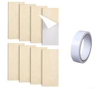 Kit de renfort de charnière avec 8 plaques de remplissage en bois dur et 16 pièces de ruban adhésif double face conçu pour la réparation du cadre de porte intérieure (B)