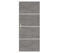 Kit de rénovation pour porte intérieure, couleur gris anthracite, comprenant 4 feuilles de placage de 85x50 cm et 3 profilés
