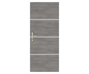 Kit de rénovation pour porte intérieure, couleur gris anthracite, comprenant 4 feuilles de placage de 85x50 cm et 3 profilés