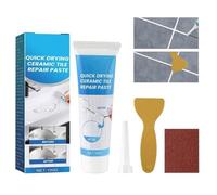 Kit de réparation carrelage blanc Kit de réparation céramique Kit de réparation d'émail étanche étanche Pâte de réparation rayures