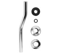 Kit de Réparation D’urinoir Mural en Acier Inoxydable, 18cm, Argenté | Joint D’étanchéité, Cache Tuyau Mural, Installation Facile, Rénovation de Salle de Bain, pour Toilette et Urinoir