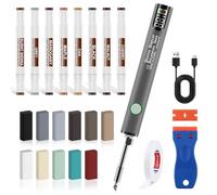 Kit de réparation de carrelage en céramique avec cire améliorée - Marqueur de retouche à double pointe - Pour faïence, carrelage, marbre, également pour bois, meubles, stratifiés, sols en vinyle