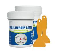 Kit de réparation de cloisons sèches, 100g de pâte de réparation murale avec grattoir, pâte de réparation de surface murale à séchage rapide pour réparer les trous de fissure (2 Pièces)