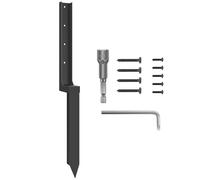 Kit de réparation de clôture, kit de réparation de poteau de clôture - Support de poste de Spike Ground | Remplacement du métal lourd épaissis épaissis et épices faciles pour la pelouse de clôture Rép