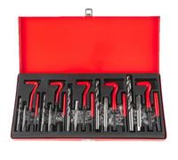 Kit de réparation de filetage 131PCS, kit de réparation hélicoïdal métrique | Kit bobine d'hélicoptère M5 M6 M8 M10 M12, insertion fil en acier inoxydable 304 et jeu d'outils rebitchage
