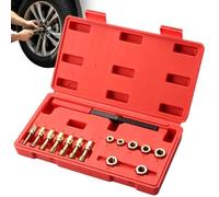Kit de réparation de filetage 15 pièces métrique portable avec | Jeu de tarauds et filières pour vis et écrous endommagés, machines, cric, moteur, atelier
