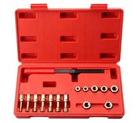 Kit de réparation de filetage 15 pièces Outil métrique portable avec étui | Kits de réparation de filetage, pour écrou de boulon endommagé, cric de machine, garage, atelier, maison, entretien mécanique