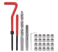 Kit de Réparation de Filetage 25 Pièces, Inserts Filetés M7 Kit de Réparation de Filetage Kit D'outils de Manchon de Filetage, Inserts Outil de Filetage pour Moteur de Voiture