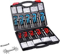 Kit de réparation de filetage 338 pcs - Outil de taraudage pour filetages SAE et métriques - Réparation précise des filetages de vis