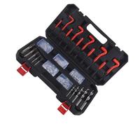 Kit de réparation de filetage dans une mallette, kit de 131 pièces pour coupe métal, usage lourd, avec étui, kit complet de réparation de filets, pour atelier, garage, projets de bricolage