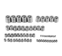 Kit de Réparation de Filetage en Acier Inoxydable, 60 Pièces, M3 M4 M5 M6 M8 M10 M12, Manchon de Vis D'insertion de Fil, Inserts Métriques, Gaine, Type Hélicoïdal, Assortiment de