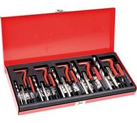 Kit de réparation de filetage Helicoil 166 pièces Outil de refiletage métrique M5 M6 M8 M10 M12