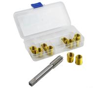 Kit de réparation de filetage M12 x 1,25 avec taraud M14 x 1,25 pour outils de refiletage, inserts filetés auto-taraudeuses pour réparation de voiture, camion, moto