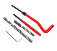 Kit de Réparation de Filetage M7, Outil Robuste | Réparation Automobile, Insert Fileté, Conception Pratique, Matériaux Caoutchouc et Fer, Usage DIY