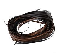 Kit de réparation de fils de rotin plat en plastique pour restaurer des cadres de meubles de terrasse tissés et des paniers décoratifs Marron 37,5 m