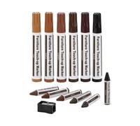 Kit De Réparation De Meubles 13 Pièces Avec Marqueurs De Réparation Du Bois Et Bâtons De Cire Pour Les Rayures Et Les Entailles Sur Les Surfaces En Bois