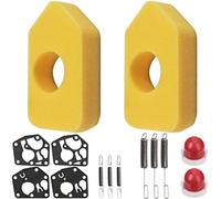 Kit de réparation de moteur de tondeuse à gazon 14 pièces avec 2 filtres à air, 4 rondelles, 6 ressorts, 2 balles pour moteurs BS 3.5 4.5 y compris les modèles de la série 450 série 600