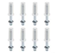 Kit de réparation de pivot supérieur de 8 pièces pour placards pliants - Composants en acier robuste en nylon et raccords lisses blanc argenté pour une épaisseur de 3,5 cm