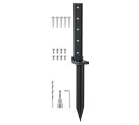 Kit de réparation de poteaux de clôture robuste avec vis en acier inoxydable résistant à la rouille pour treillis de jardin, boîte aux lettres, support de vignoble, signalisation, noir, 80,8 x 40 cm