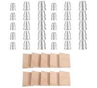 Kit de réparation de serrage de tête de marteau | 30 pièces coniques en acier et en bois pour l ' entretien des outils, fourniture de renfort de poignées mixtes,