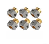 Kit de réparation de tuyau d'arrosage robuste en zinc et aluminium 1,6 cm | Adaptateur fileté mâle femelle pour éviter les fuites pour un réparateur de tuyau étanche et un entretien rapide en plein air