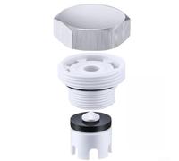 Kit de réparation de vanne anti-siphon compatible avec les robinets de purge standard sans gel, assemblage de disjoncteur sous vide en métal avec capuchon en laiton et joint à piston (argent, 1 pièce)
