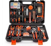 Kit de réparation domestique - 102 pièces - Boîte à outils polyvalente - Réparations quotidiennes - Entretien - Bricolage - Sac de transport
