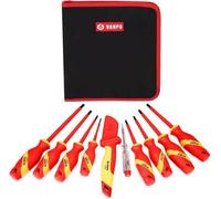 Kit de réparation électrique de sécurité 10 pièces, 1 000 V, isolé, comprenant un coupe-câble, un testeur de tension, un tournevis magnétique fileté et un tournevis cruciforme