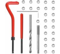 Kit de réparation filetage Helicoil M6 - Acier haute vitesse - 30 pièces pour réparation automobile - Outils d'installation inclus