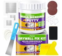 Kit de Réparation Murale pour Trous et Fissures, Pâte à Reboucher，500g | Ce kit répare parfaitement les trous et fissures murales, Séchage rapide, imperméable et peinturable