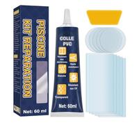 Kit de Reparation Piscine Imperméable et Transparent, pour Matelas Pneumatiques, Jacuzzis, Structures Gonflables, Matériaux en PVC