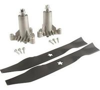 Kit de réparation pour lame de tondeuse autoportée A1yp avec éjection latérale 92 cm (36 pouces), comprenant : 2 lames 1100014, 2 roulements 6500