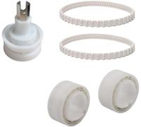 Kit de réparation pour robot de piscine - Jeu de courroies et de roulements - Nettoyage de piscine - Compatibilité exacte - 5 pièces - Blanc